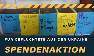 Spendenaktion für geflüchtete Menschen aus der Ukraine